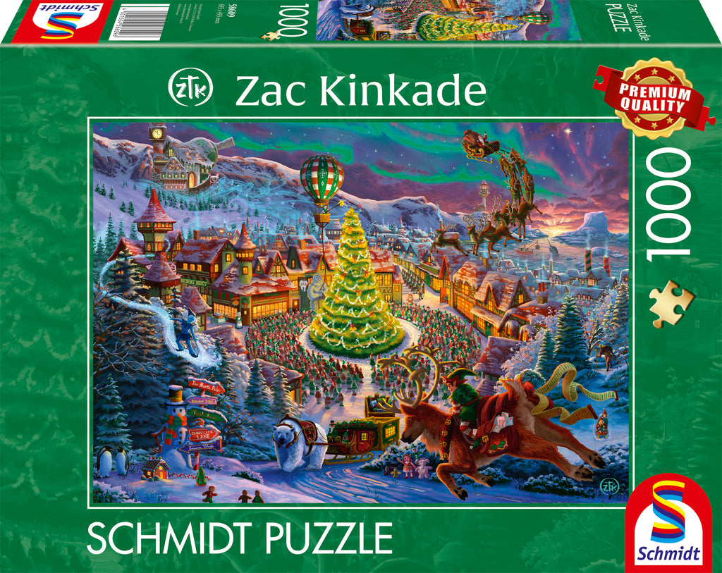 Santa’s North Pole by Zac Kinkade - 1000 Piece Jigsaw Puzzle (Schmidt)