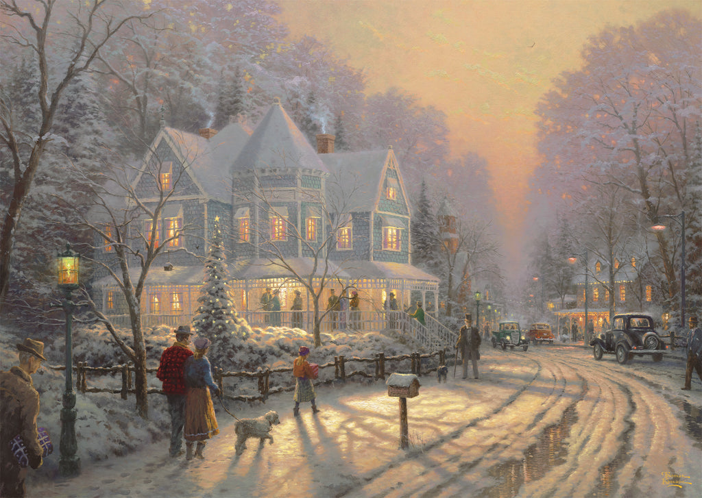 ** Pre-Order ** A Holiday Gathering by Thomas Kinkade - 1000 Piece Jigsaw Puzzle (Schmidt)