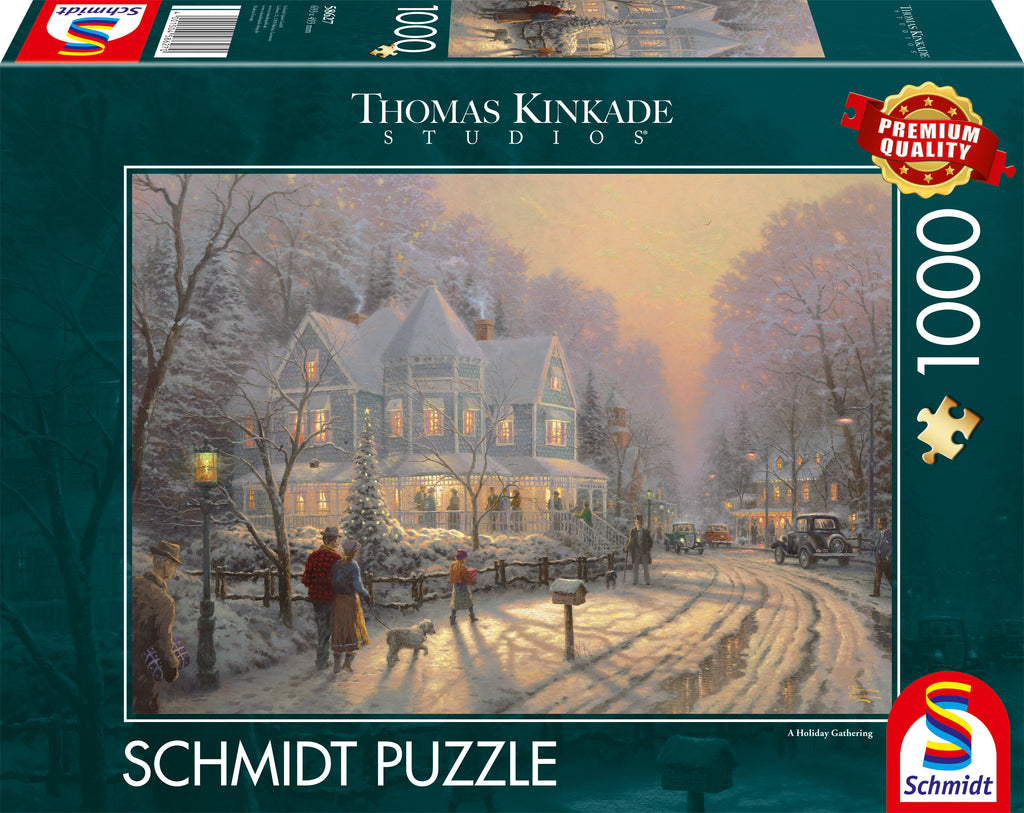 ** Pre-Order ** A Holiday Gathering by Thomas Kinkade - 1000 Piece Jigsaw Puzzle (Schmidt)