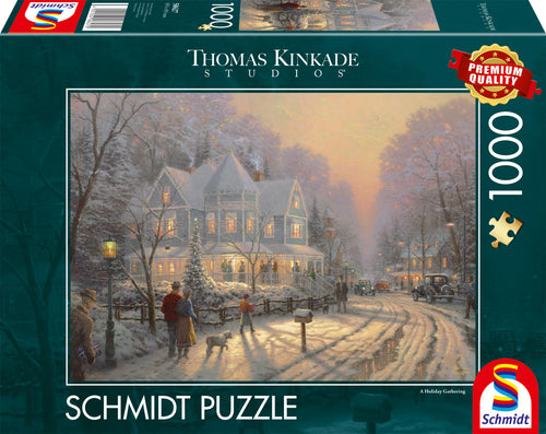 A Holiday Gathering by Thomas Kinkade - 1000 Piece Jigsaw Puzzle (Schmidt)