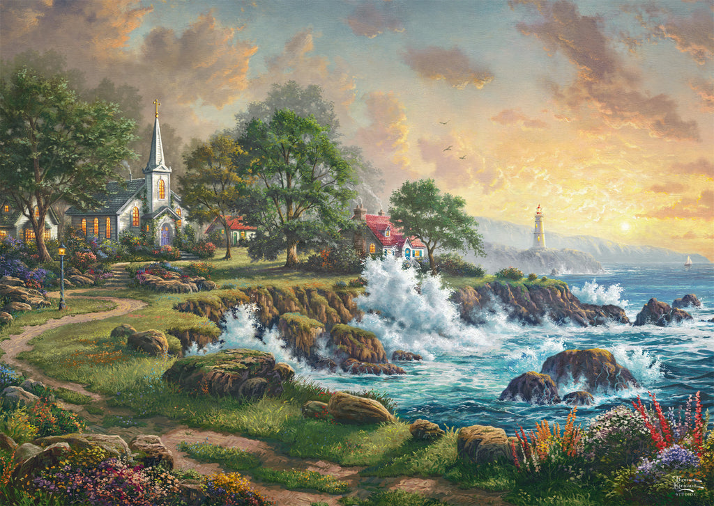 Seaside Haven by Thomas Kinkade - 1000 Piece Jigsaw Puzzle (Schmidt)