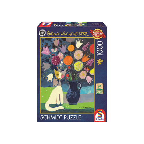 White Cat by Rosina Wachtmeister - 1000 Piece Jigsaw Puzzle (Schmidt Puzzle) - Completed Puzzle