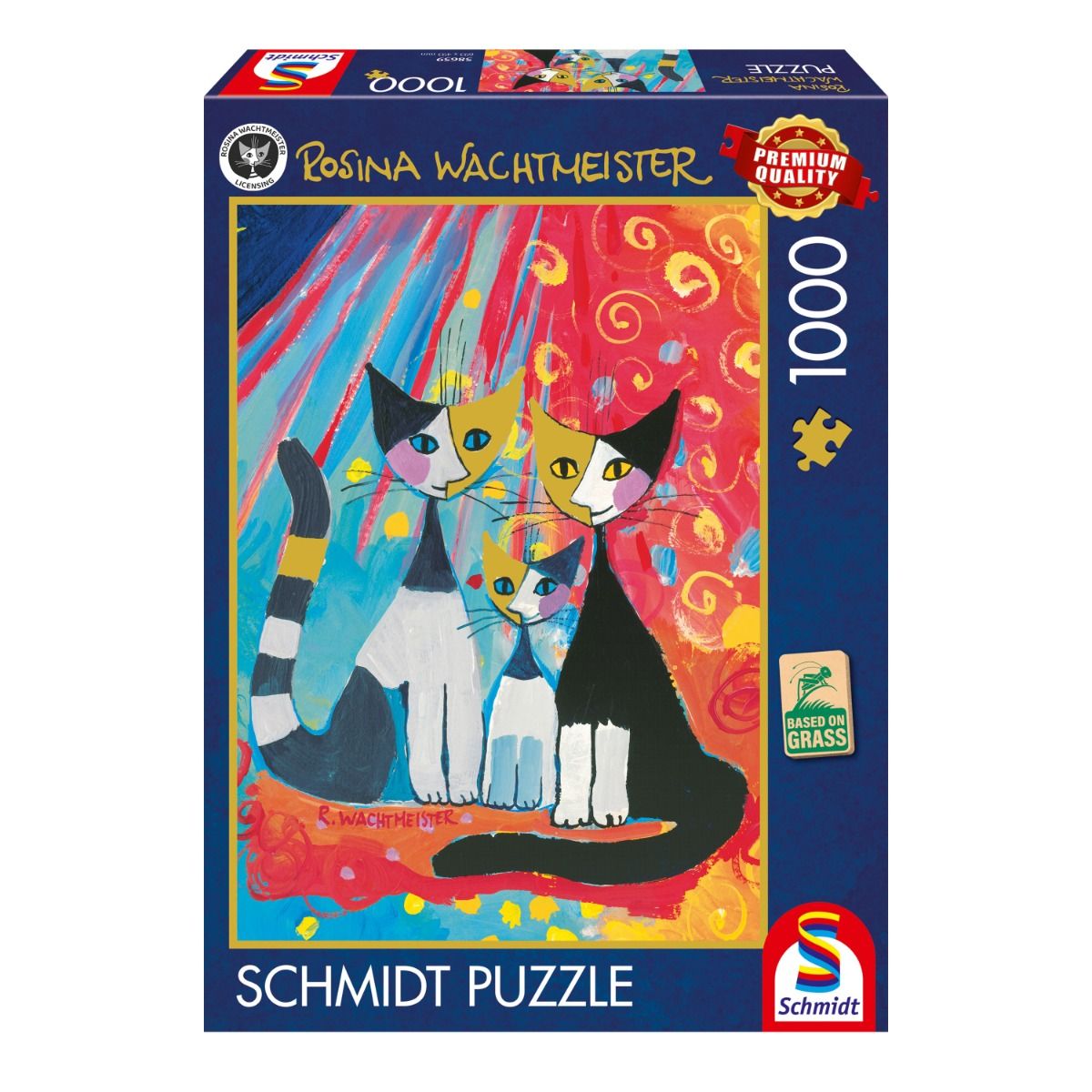 Happy Cat Family by Rosina Wachtmeister - 1000 Piece Jigsaw Puzzle