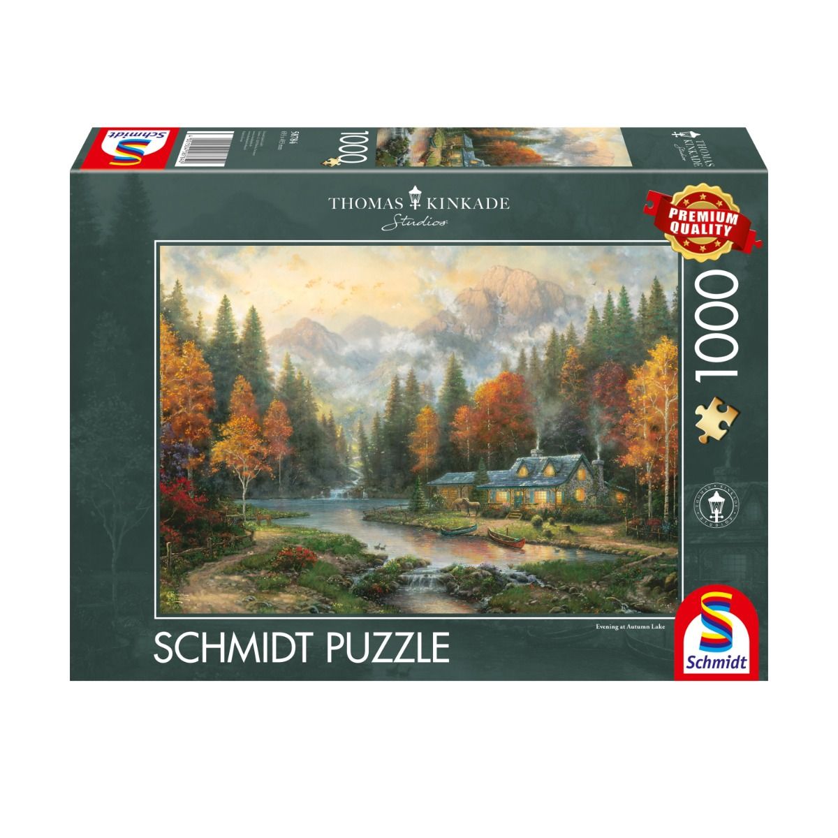 Autumn Evening by the Lake by Thomas Kinkade Studios - 1000 Piece Jigsaw Puzzle (Schmidt)