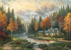 Autumn Evening by the Lake by Thomas Kinkade Studios - 1000 Piece Jigsaw Puzzle (Schmidt)