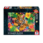 Sleepy Jungle Tiger Cub - 1000 Piece Jigsaw Puzzle (Schmidt) - Completed Puzzle