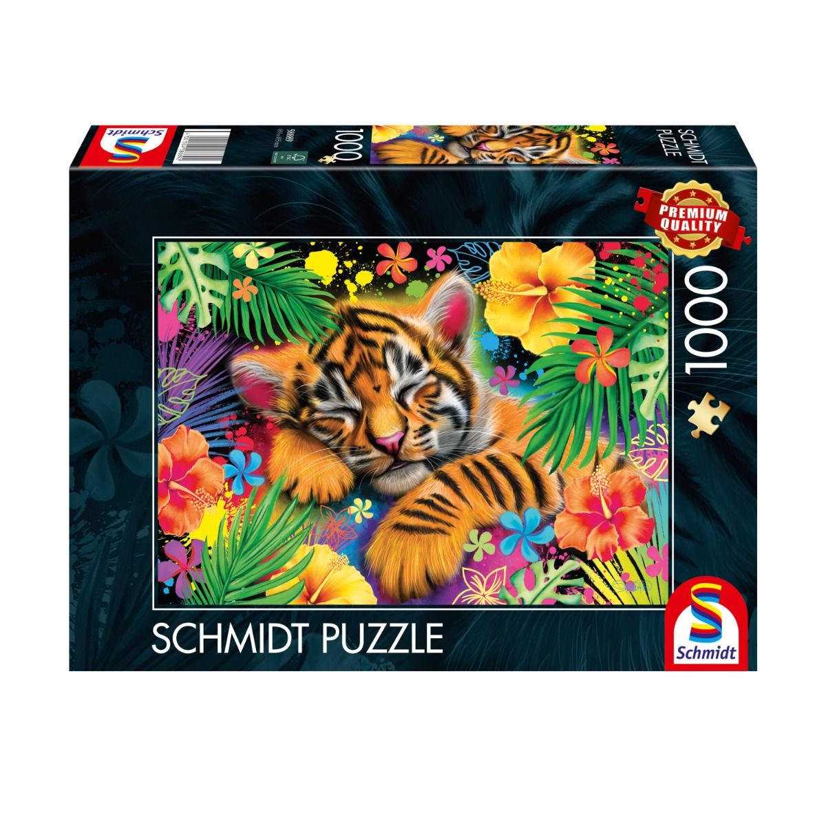 Sleepy Jungle Tiger Cub - 1000 Piece Jigsaw Puzzle (Schmidt)