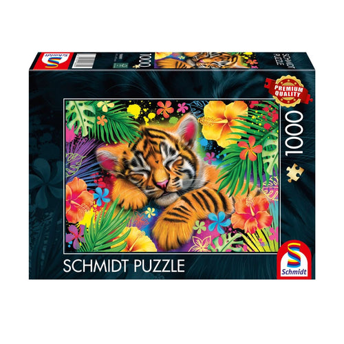 Sleepy Jungle Tiger Cub - 1000 Piece Jigsaw Puzzle (Schmidt)