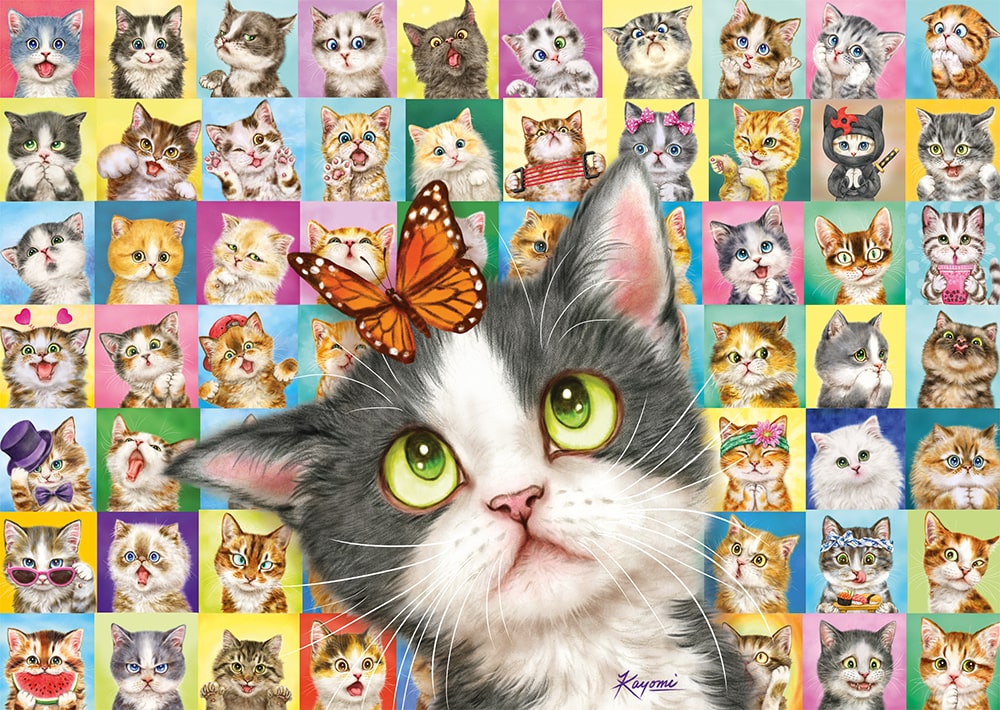 Cat Mimic by Kayomi Harai – 1000 Piece Jigsaw Puzzle (Schmidt)