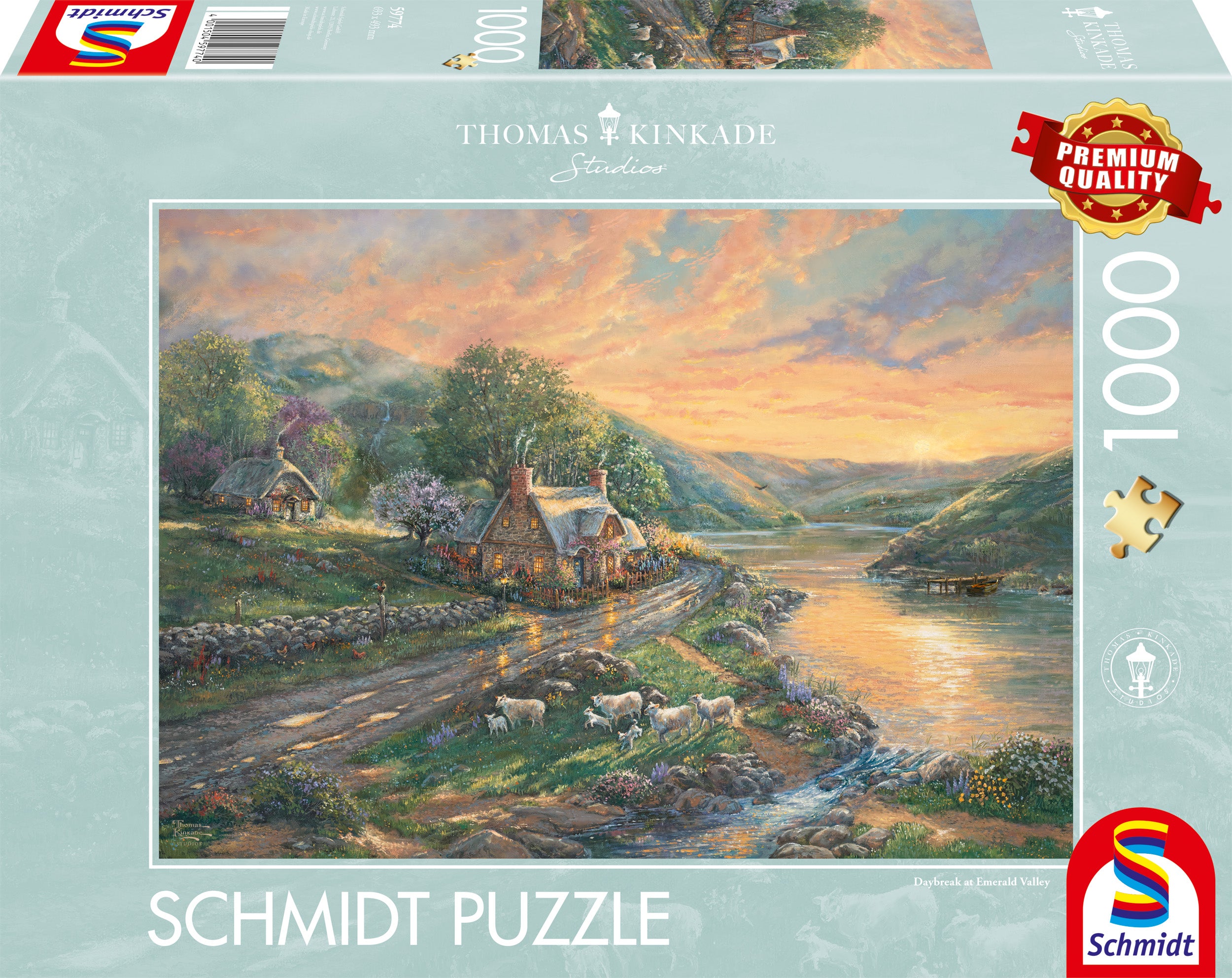 Daybreak in Emerald Valley by Thomas Kinkade – 1000 Piece Jigsaw Puzzle (Shmidt)