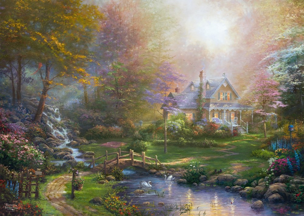 Artwork: A Mother's Perfect Day by Thomas Kinkade – 1000 Piece Jigsaw Puzzle (Schmidt)