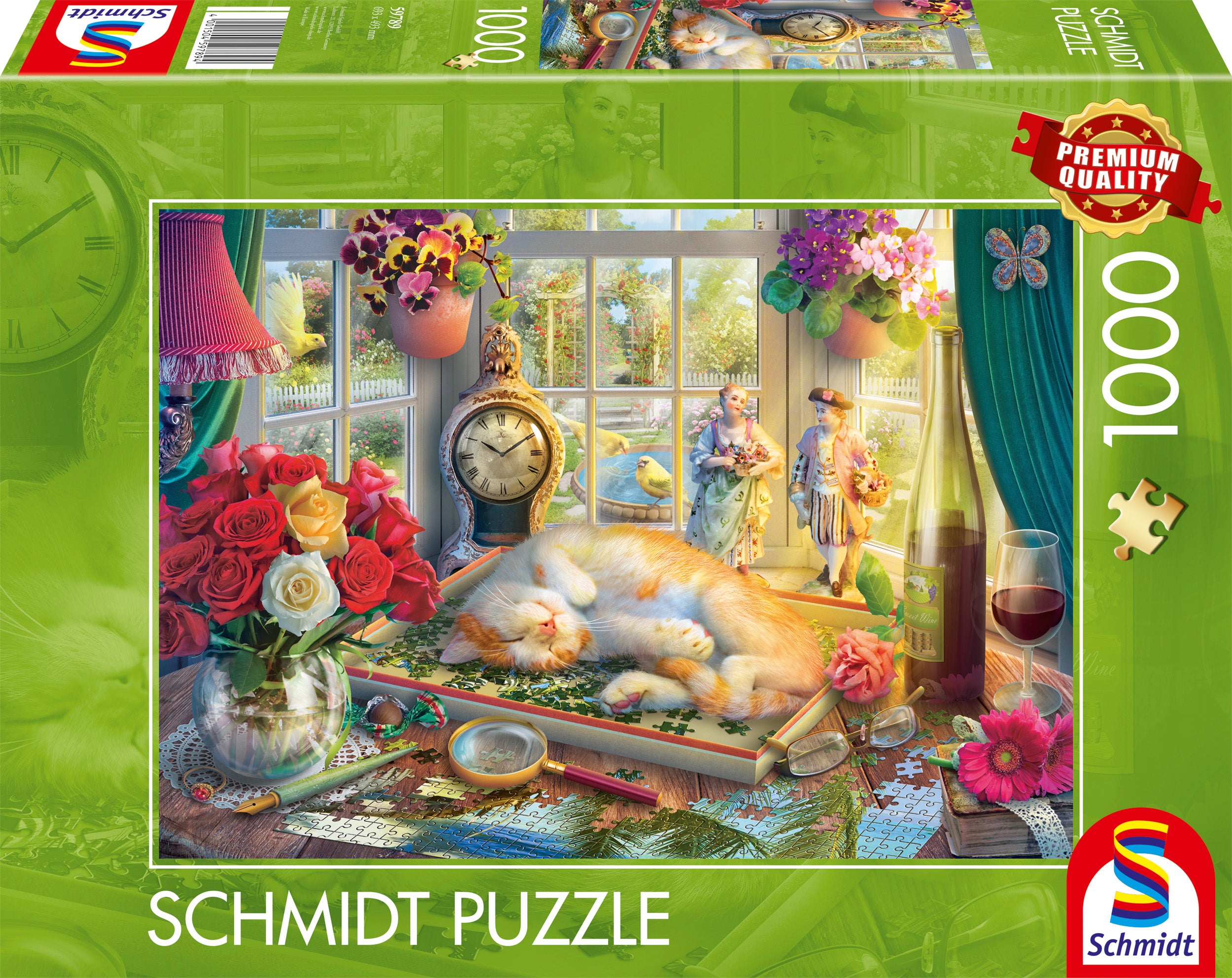 Puzzle Time with Cat – 1000 Piece Jigsaw Puzzle (Shmidt)