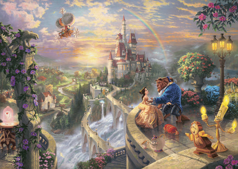 Artwork: Disney Beauty and the Beast by Thomas Kinkade – 500 Piece Jigsaw Puzzle (Schmidt)