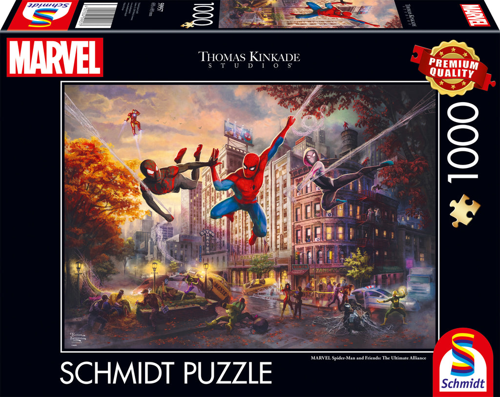 Marvel Spider-Man and Friends: The Ultimate Alliance by Thomas Kinkade – 1000 Piece Jigsaw Puzzle (Shmidt)
