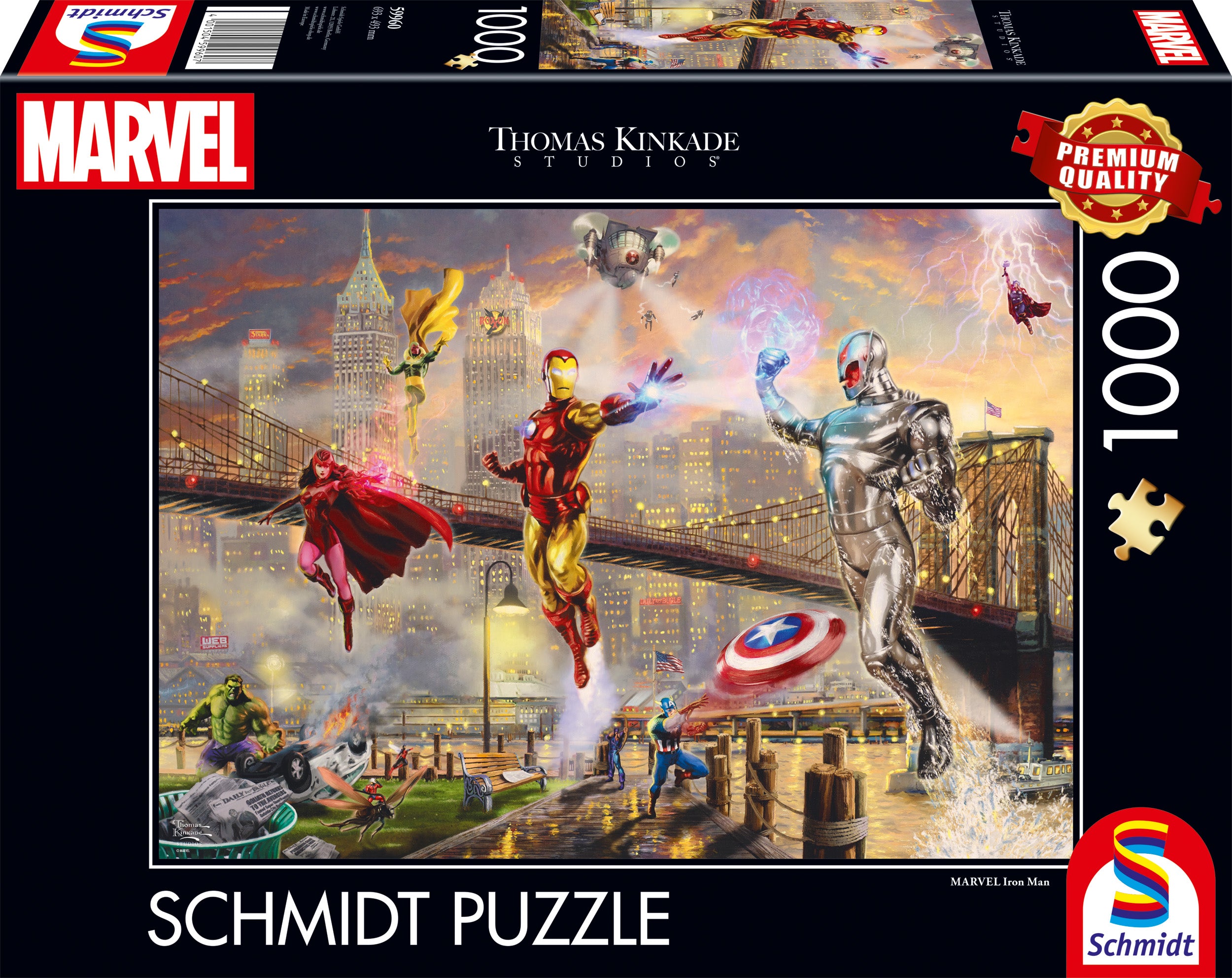 Marvel Iron Man by Thomas Kinkade – 1000 Piece Jigsaw Puzzle (Schmidt)