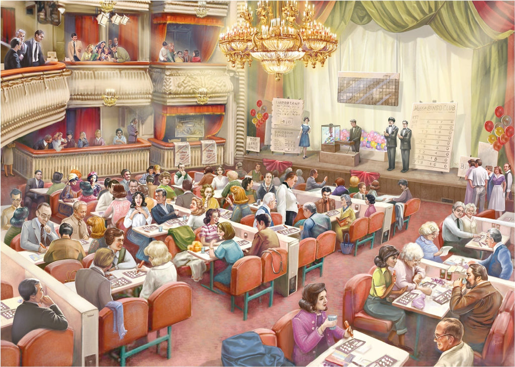 Artwork: The Bingo Hall – 1000 Piece Jigsaw Puzzle (Falcon de luxe)