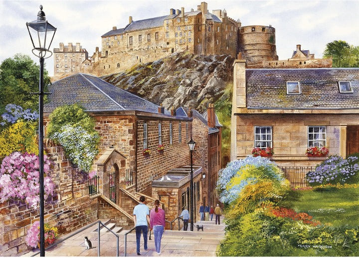 Artwork: The Vennel by Edinburgh – 1000 Piece Jigsaw Puzzle (Gibsons)