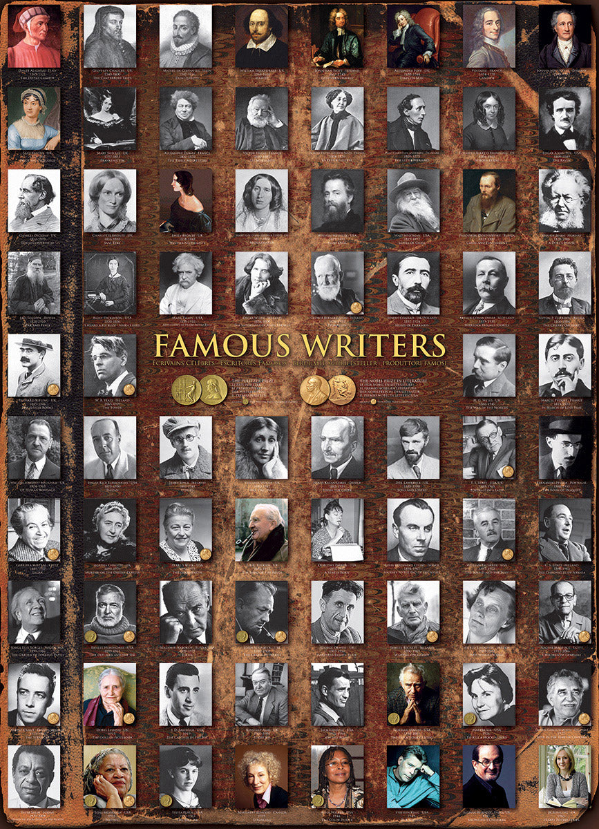 Famous Writers – 1000 Piece Jigsaw Puzzle (Eurographics)