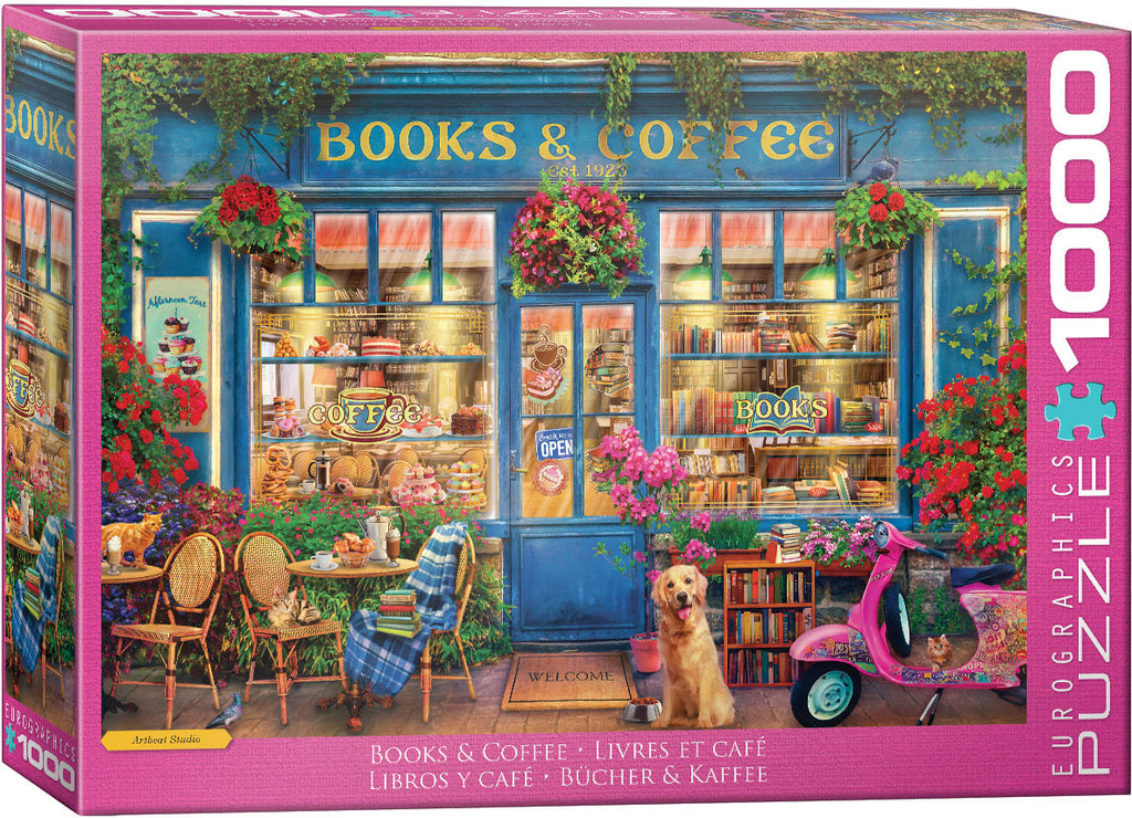 Books & Coffee – 1000 Piece Jigsaw Puzzle (Eurographics)