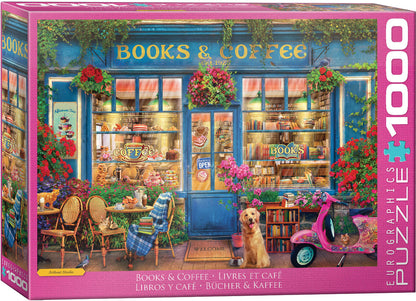 Eurographics - Books & Coffee- 1000 Piece Jigsaw Puzzle