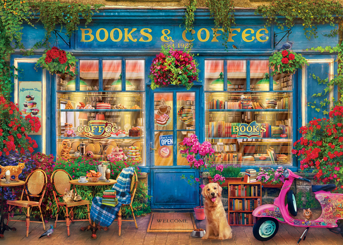 Books & Coffee – 1000 Piece Jigsaw Puzzle (Eurographics)