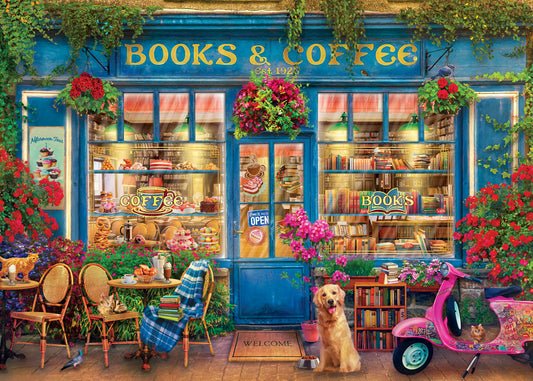 Eurographics - Books & Coffee- 1000 Piece Jigsaw Puzzle