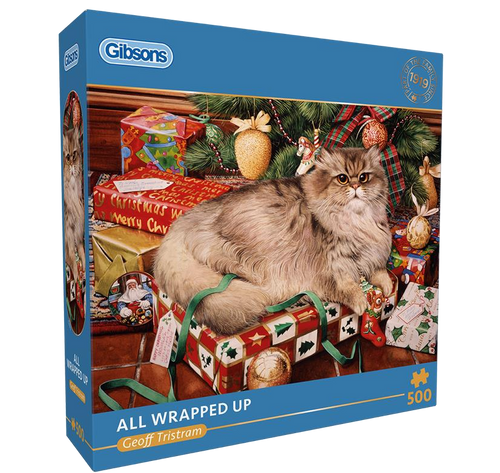 All Wrapped Up by Geoff Tristram – 500 Piece Jigsaw Puzzle (Gibsons) - Completed Puzzle