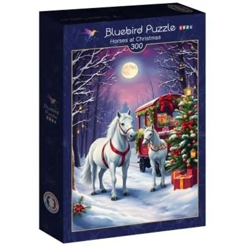 Box, turned right: Horses at Christmas - 300 Piece Jigsaw Puzzle (Bluebird)