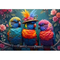 Artwork: Rainbow Parrots - 1000 Piece Jigsaw Puzzle (Bluebird)
