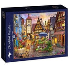 Box, straight on: Bavarian Town - 500 Piece Jigsaw Puzzle (Bluebird)
