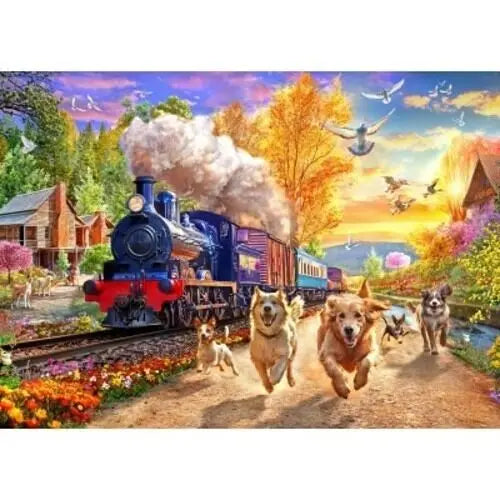 Artwork: Chasing the Train - 300 Piece Jigsaw Puzzle (Bluebird)