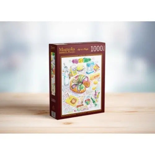 Box, turned right: King Cake - 1000 Piece Jigsaw Puzzle (Magnolia)