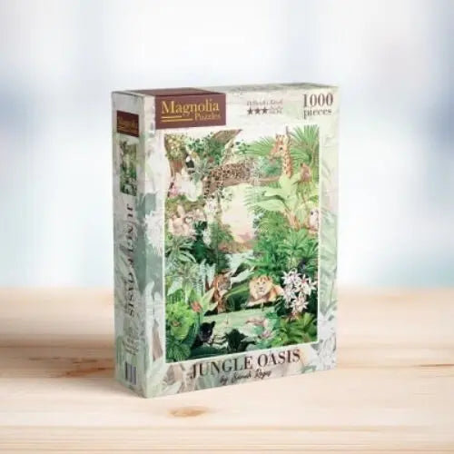 Box, turned right: Jungle Oasis - 1000 Piece Jigsaw Puzzle (Magnolia)