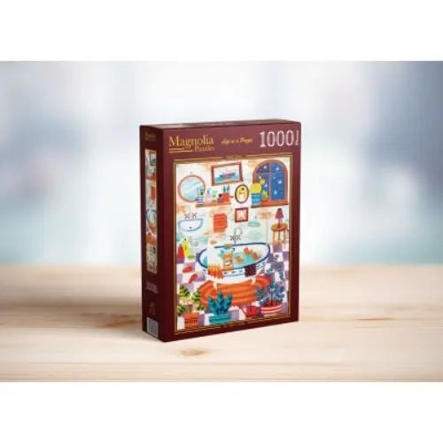Box, turned right: Bath Time - 1000 Piece Jigsaw Puzzle (Magnolia)