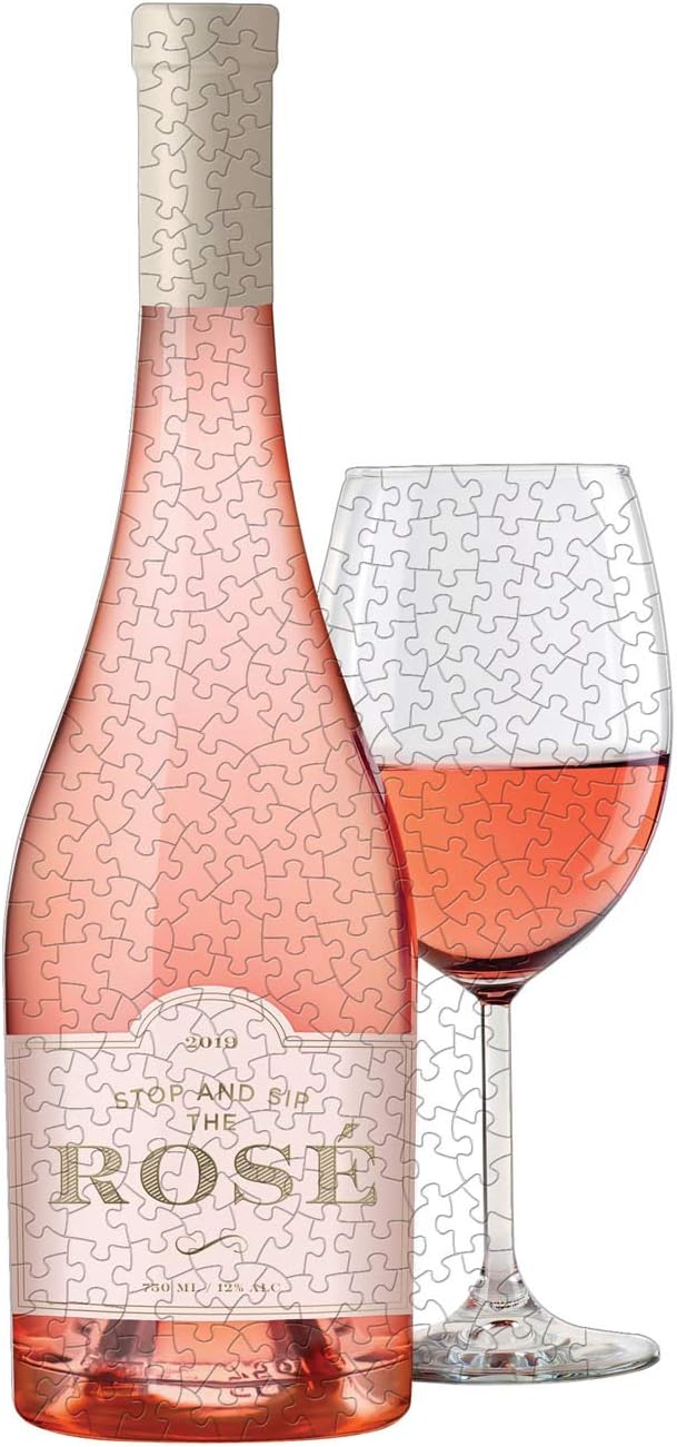 Rosé All Day Set of Two Shaped Puzzles - 500 Piece Jigsaw Puzzle (Galison) - Image 2