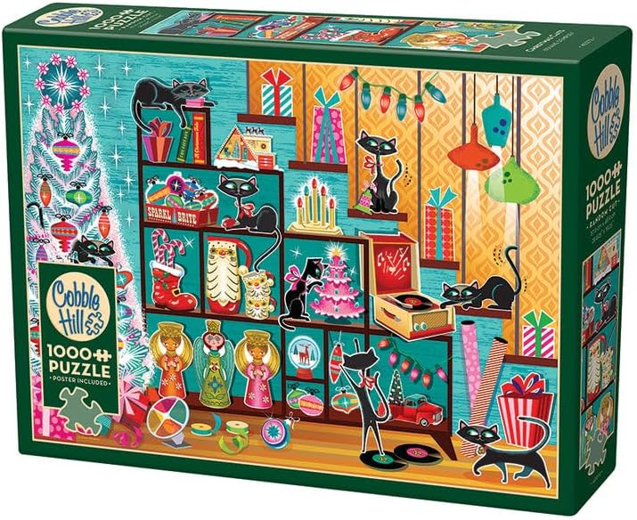 Christmas Cats by Cobble Hill - 1000 Piece Jigsaw Puzzle