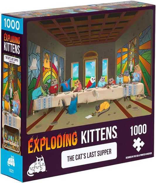 Exploding Kittens - Cat's Last Supper - 1000 Piece Jigsaw Puzzle