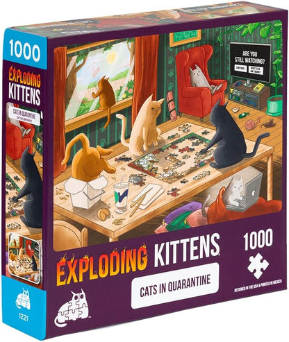 Exploding Kittens - Cats in Quarantine - 1000 Piece Jigsaw Puzzle