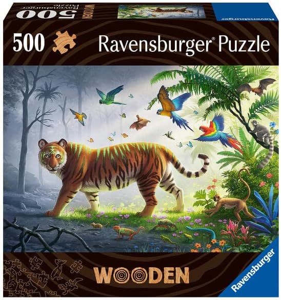 Ravensburger - Jungle Tiger - 500 Piece Wooden Jigsaw Puzzle
