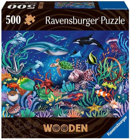 Ravensburger - Under The Sea - 500 Piece Wooden Jigsaw Puzzle