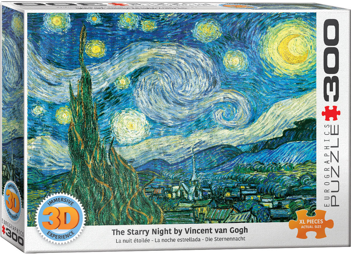 The Starry Night 3D Lenticular – 300 Piece Jigsaw Puzzle (Eurographics)