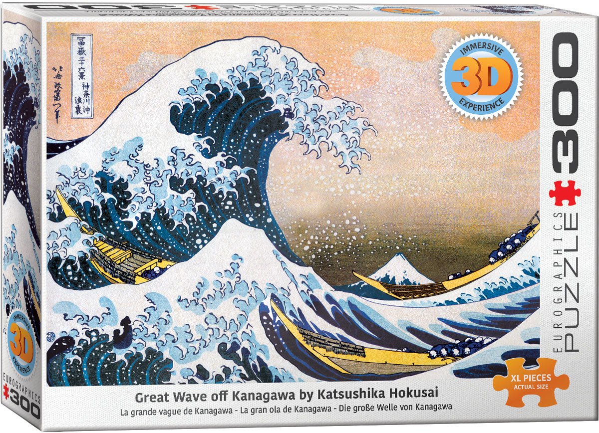 Eurographics - Great Wave off Kanagawa 3D Lenticular - 300 Piece Jigsaw Puzzle