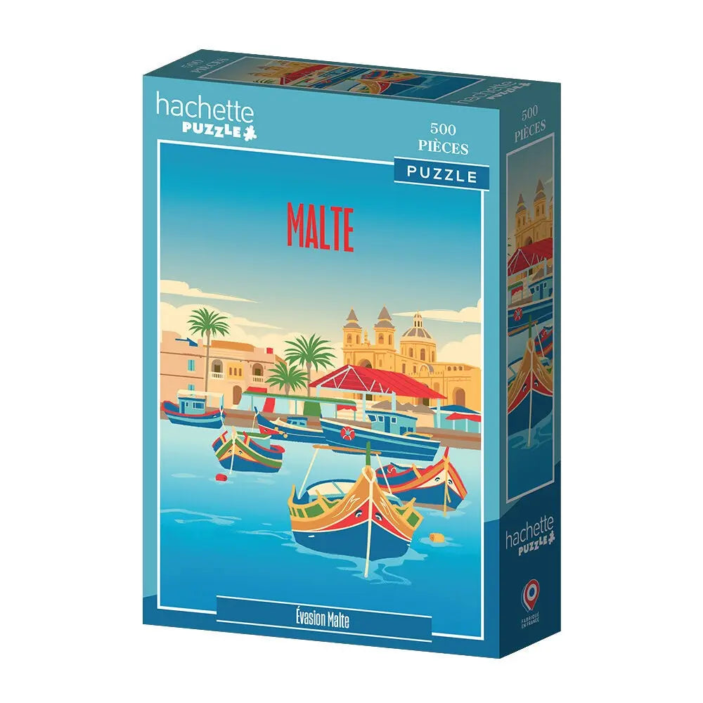 Box, turned left: Malta Escape - 500 Piece Jigsaw Puzzle (Hachette)