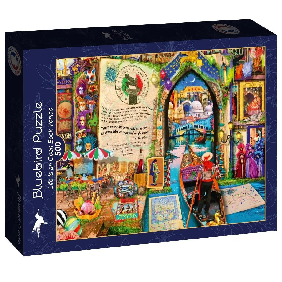 Box, turned left: Life is an Open Book Venice - 500 Piece Jigsaw Puzzle (Bluebird)