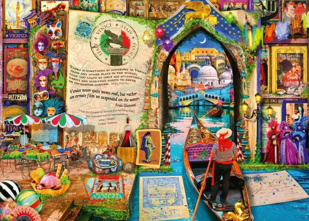 Artwork: Life is an Open Book Venice - 500 Piece Jigsaw Puzzle (Bluebird)