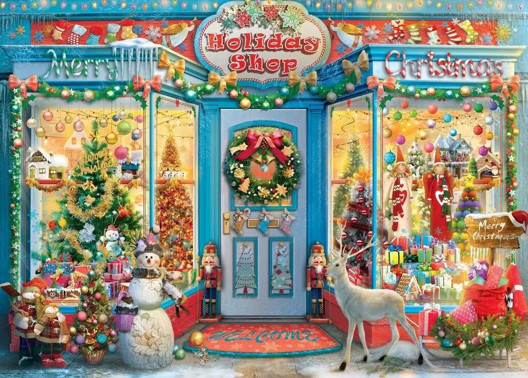 Holiday Shop - 500 Piece Jigsaw Puzzle (Bluebird) - Completed Puzzle