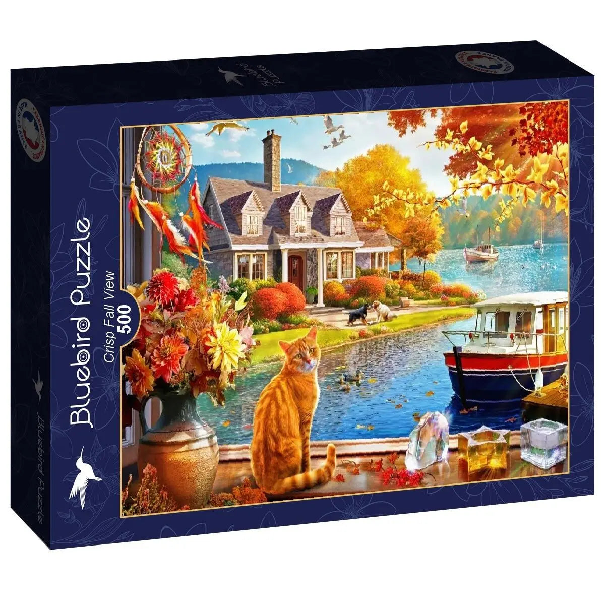 Box, turned right: Crisp Fall View - 500 Piece Jigsaw Puzzle (Bluebird)