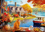 Crisp Fall View - 500 Piece Jigsaw Puzzle (Bluebird) - Completed Puzzle
