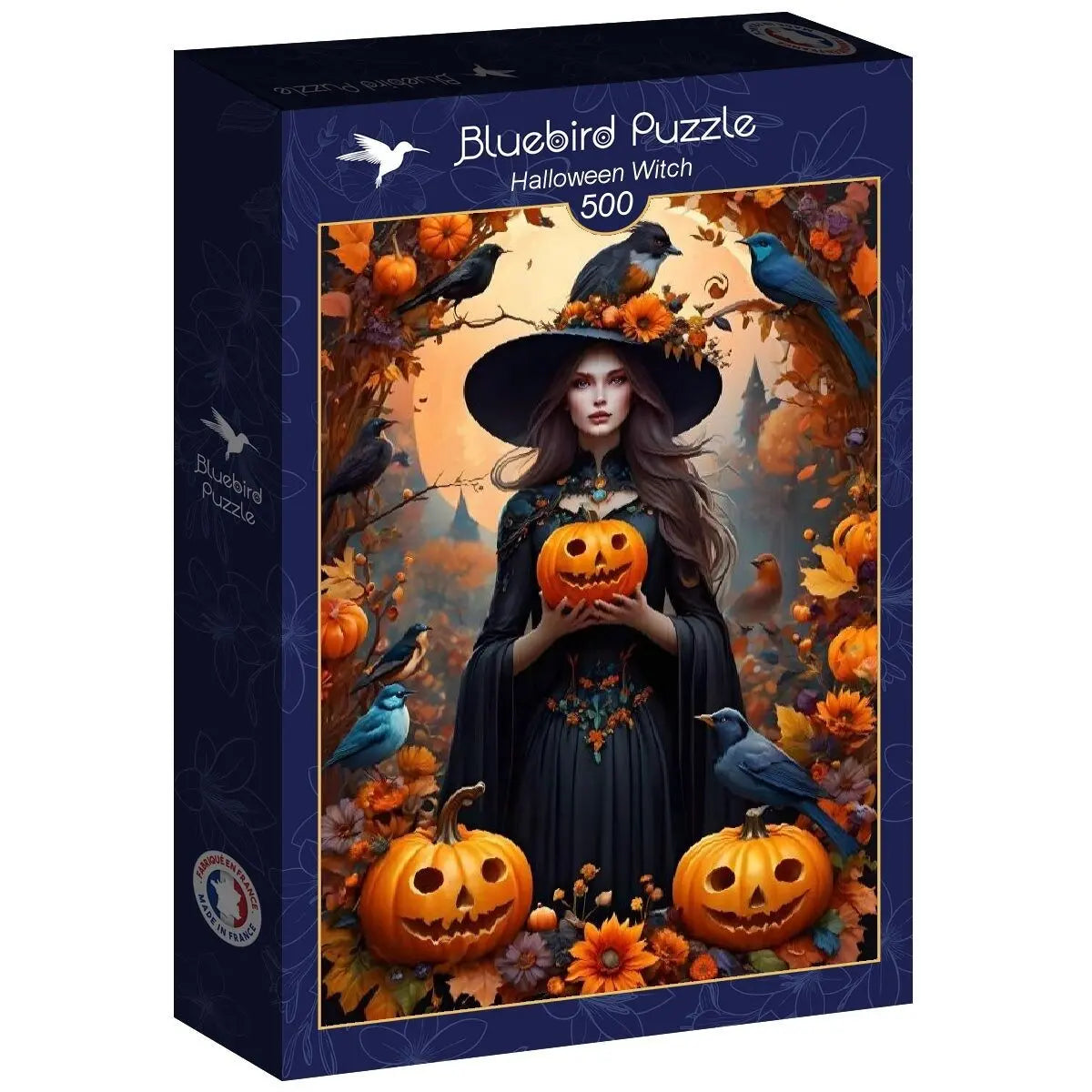 Box, turned left: Halloween Witch - 500 Piece Jigsaw Puzzle (Bluebird)