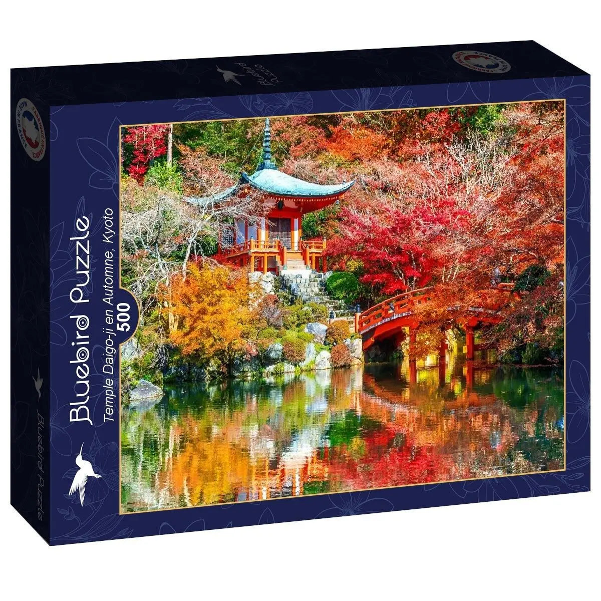 Box, turned right: Daigo-ji Temple in Autumn, Kyoto - 500 Piece Jigsaw Puzzle (Bluebird)